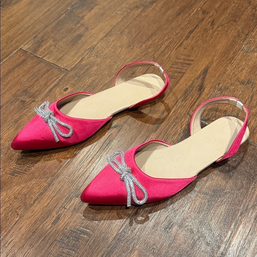 CM🩷 Brand New! Size 41 / 9.5 Elegant Pink Bow Women's Shoes